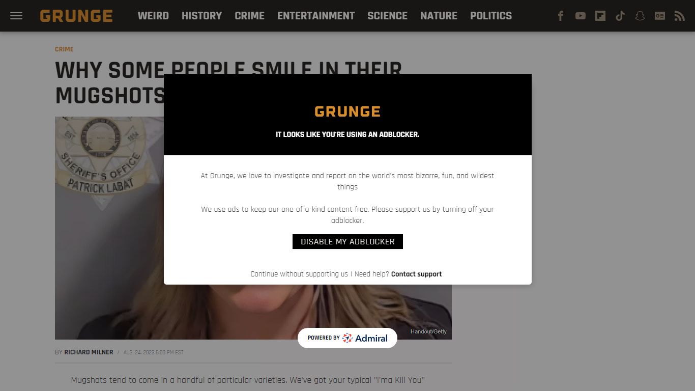 Why Some People Smile In Their Mugshots - Grunge